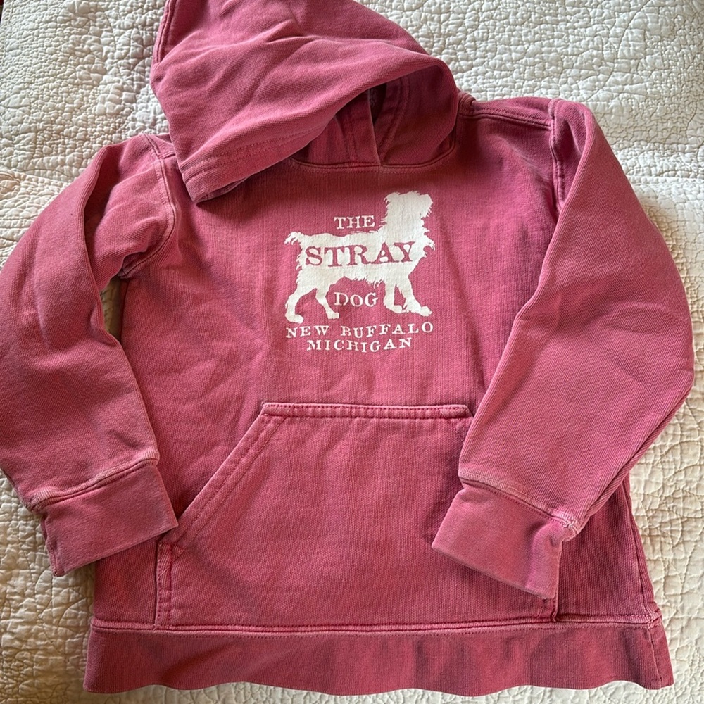 Stray Dog Pink weathered sweatshirt youth XS